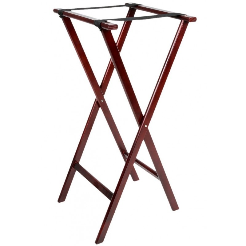 Red-Brown Folding Tray Stand 81cm | Bar46 Brand