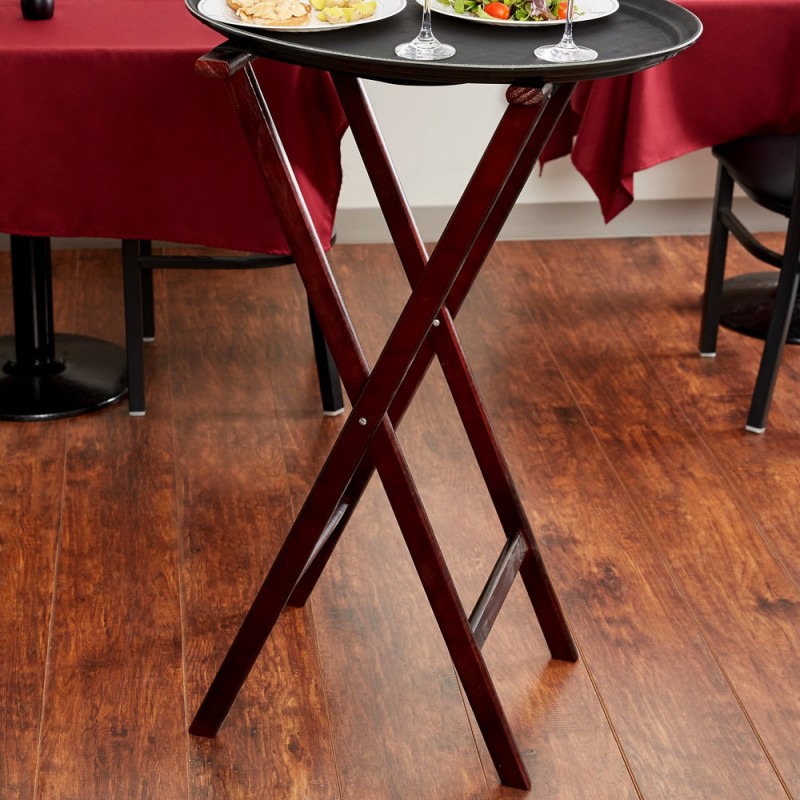 Red-Brown Folding Tray Stand 81cm | Bar46 Brand