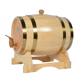 Pine Wood Wine Barrel 3L - Whiskey & Wine Dispenser