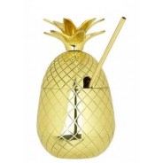 Copper Pineapple Cocktail Cup 900ml with Straw – Tropical Drinkware | Bar46 Brand