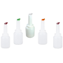 Set of 5 Assorted Store 'N Pour White Container with Spout and Cap  (0.5Gl/2.2l)