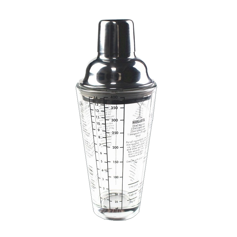 Glass Cocktail Shaker 400 ml – 3-Piece Leak-Proof Shaker Set | Bar46 Brand