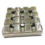 Square Aluminium Windproof Ashtray – Silver | Bar46 Brand