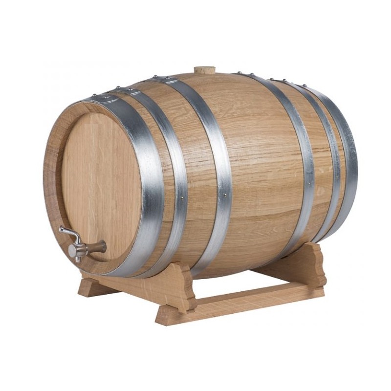 Oak Wine Barrel 3L – Wooden Whiskey Dispenser & Bar Decor