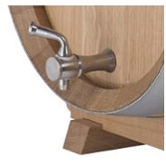 Oak Wine Barrel 5L – Wooden Whiskey Dispenser & Bar Decor