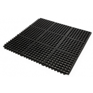 Black Interlocking Floor Mat 90x90cm – Anti-Fatigue | Bar46 Brand