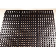 Black Interlocking Floor Mat 90x90cm – Anti-Fatigue | Bar46 Brand