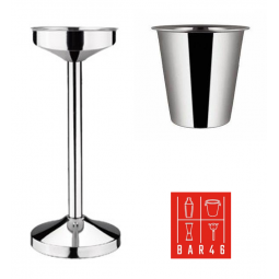 Set – Riviera Stand + Stackable Wine Bucket (4 L, Stainless Steel)  Bar46 Brand