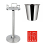 Set – Tulip Stand + Stackable Wine Bucket (4 L, Stainless Steel) Bar46 Brand