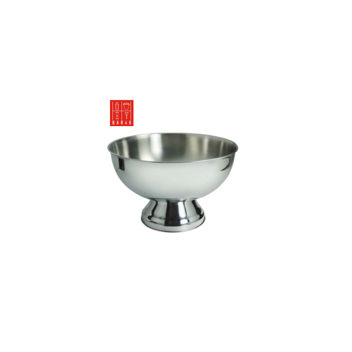 Stainless Steel Punch Bowl with Base 34 cm – Champagne Bowl