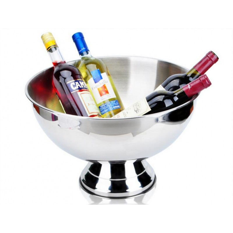 Stainless Steel Punch Bowl with Base 34 cm – Champagne Bowl
