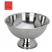 Hammered Champagne Punch Bowl with Base – Luxury Barware Worldwide