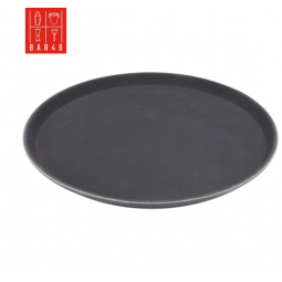 Black Round Non Slip Tray,...