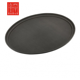 Black Oval Non-Slip Tray,...
