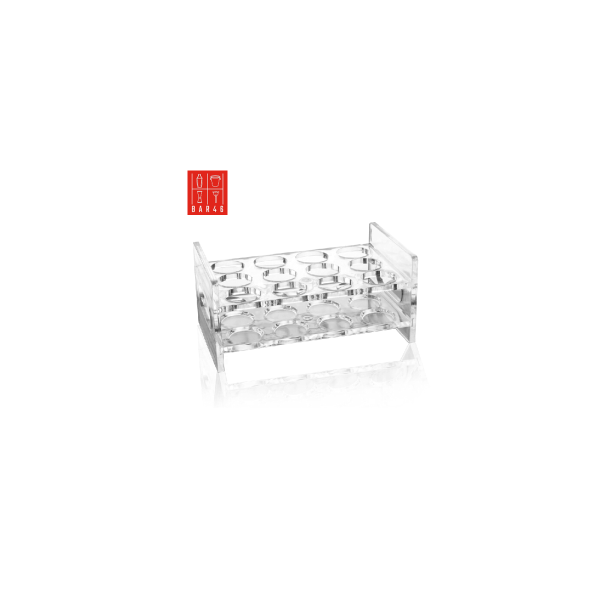 Acrylic 12 Shot Glass Tray | Bar46 Brand Drinkware for Bars & Events