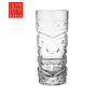 Classic 420ml glass tiki mug for tropical cocktails – heat-resistant, durable, and perfect for bar, hotel, or home use.