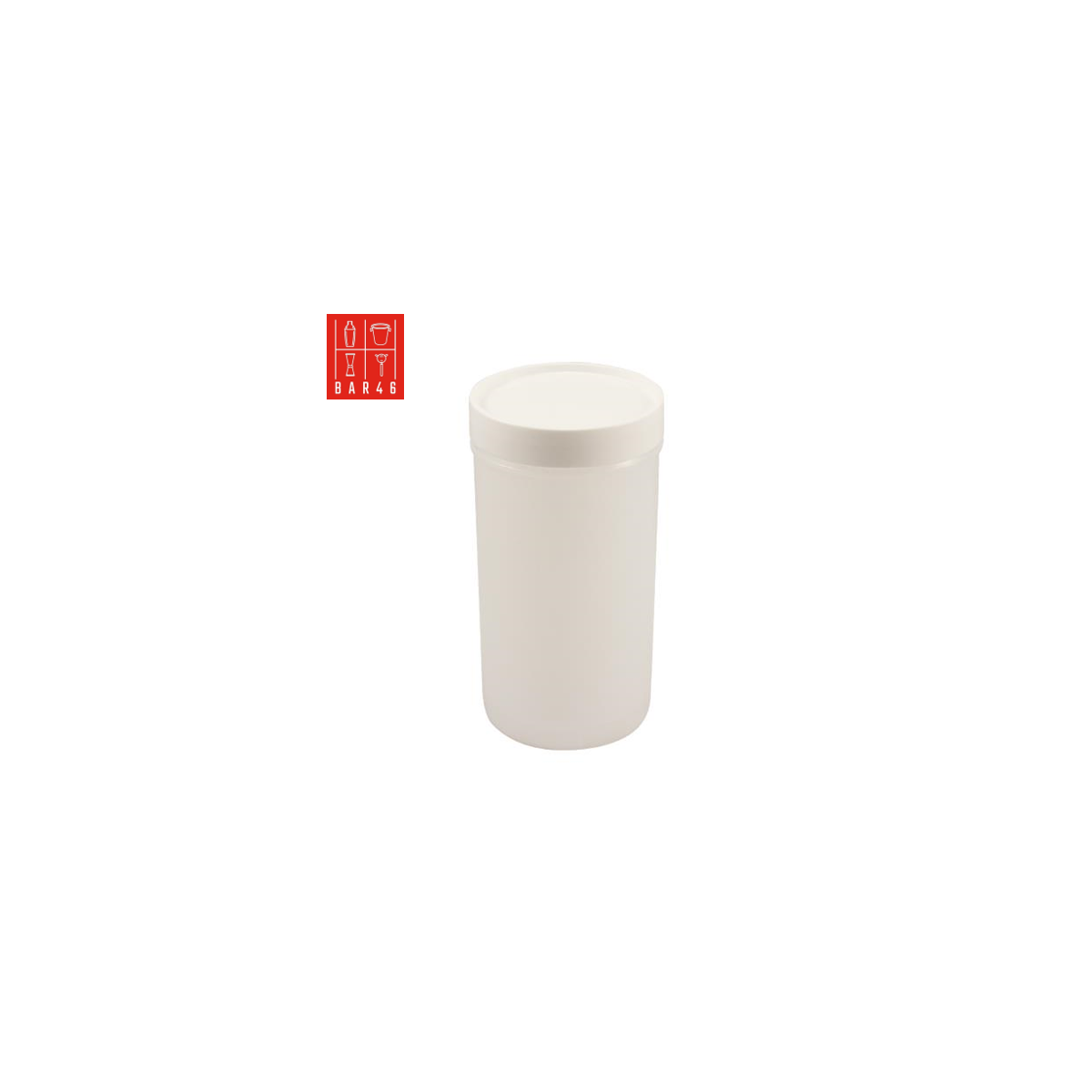 White Container with Cap 1QT | Bar46 – Bar & Restaurant Storage Tools