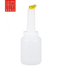 Store 'N Pour White Container with Yellow Spout and Cap, (0.5Gl/2.2l)