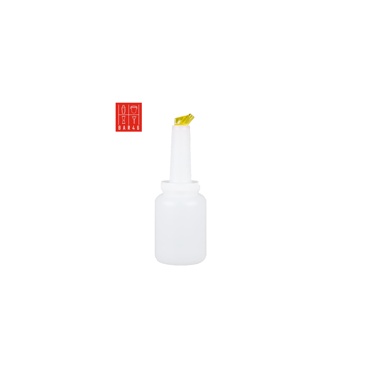 Store 'N Pour White Container with Yellow Spout and Cap, (0.5Gl/2.2l)