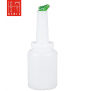Store 'N Pour White Container with Green Spout and Cap, (0.5Gl/2.2l)