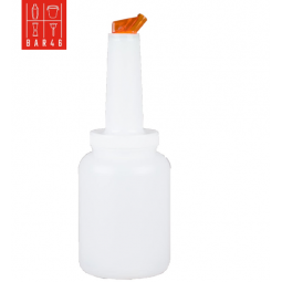 Store 'N Pour White Container with Orange Spout and Cap, (0.5Gl/2.2l)
