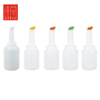 Set of 5 Assorted Store 'N Pour White Container with Spout and Cap  (0.5Gl/2.2l)