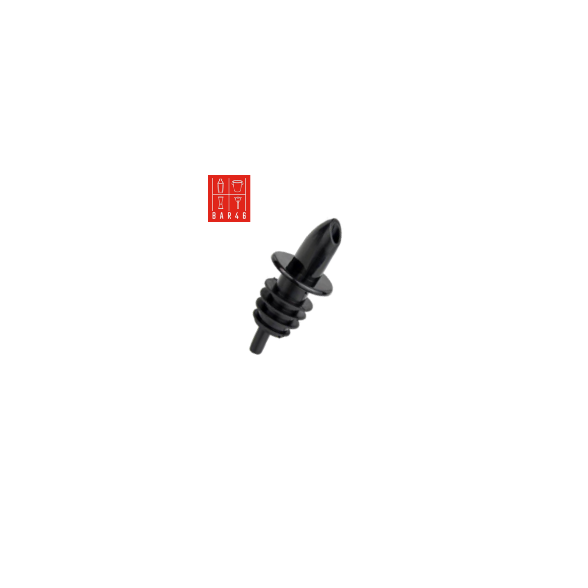 Black Plastic Speed Pourer (Pack of 12) | Bar46 Brand