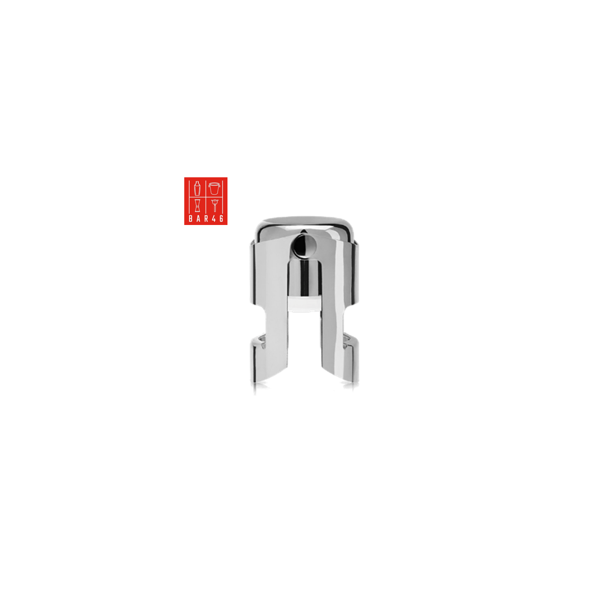 Bar46 Brand Champagne Stopper | Stainless Steel Short Cap Sparkling Wine Sealer