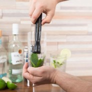 Mojito Bar Muddler with Ribbed Head – Professional Polypropylene Muddler