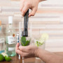 Mojito Bar Muddler with Ribbed Head – Professional Polypropylene Muddler