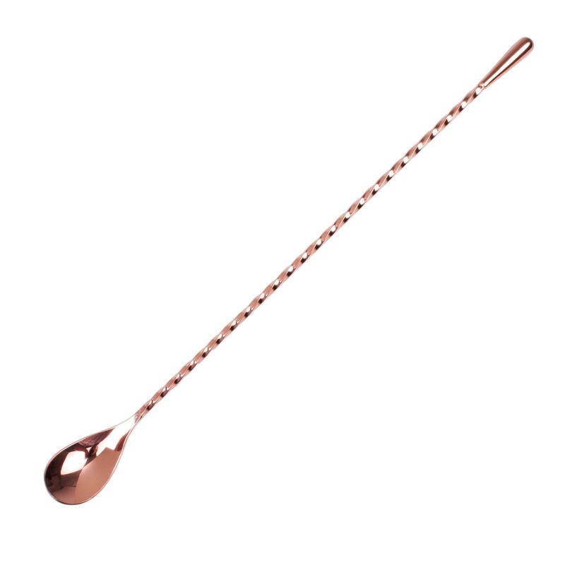 Copper Plated Teardrop Bar Spoon 30cm | Bar46 Brand Cocktail Tools