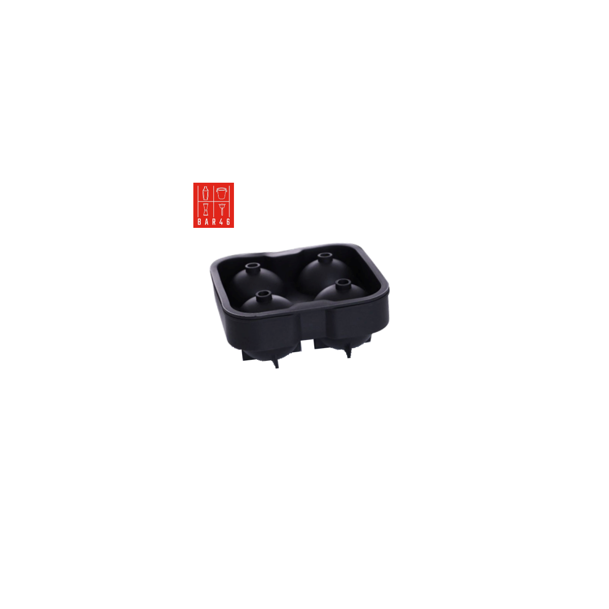 Silicone Ice Ball Mould – 4 Large Spheres for Cocktails | Bar46