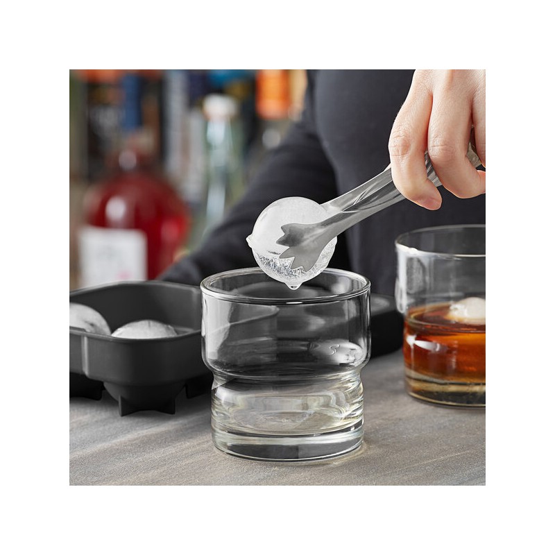 Black Silicone Ice Ball Mould – 2 Large Spheres for Cocktails