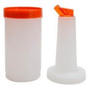 Store 'N Pour White Container with Orange Spout and Cap, (1Qt./1.1l)