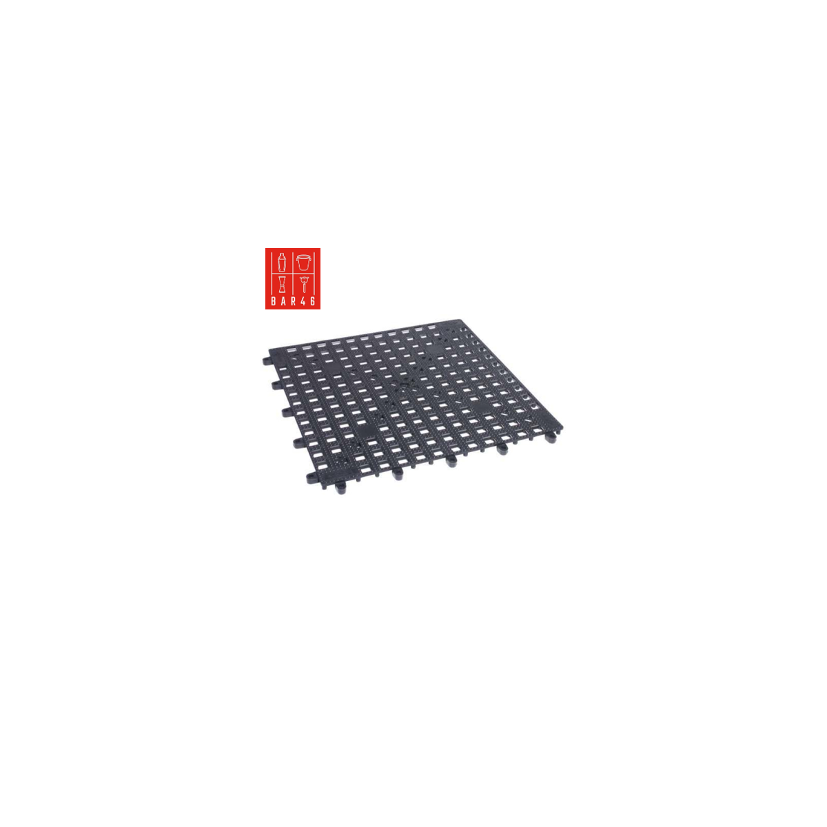 Black Interlocking Bar Mat 31x31cm– Professional Rubber Surface Mat