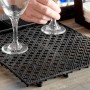 Black Interlocking Bar Mat 31x31cm– Professional Rubber Surface Mat