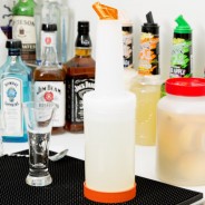 Store 'N Pour White Container with Orange Spout and Cap, (1Qt./1.1l)