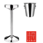 Bar46 Brand Riviera Stand + Ring Handle Wine Bucket Set (Stainless Steel)