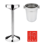 Bar46 Brand Riviera Stand + Champagne Bucket with Knobs Set (6 L, Stainless Steel)