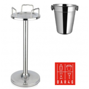 Set Tulip Stand + Wine Bucket with Knobs (Stainless Steel, 4 L) Bar46 Brand