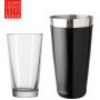 Black Vinyl & Glass Boston Shaker Set | Bar46 Professional Cocktail Tools