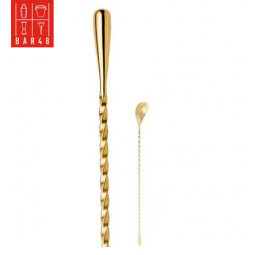 Gold Plated Teardrop Bar Spoon 30 cm (11") | Bar46 Brand