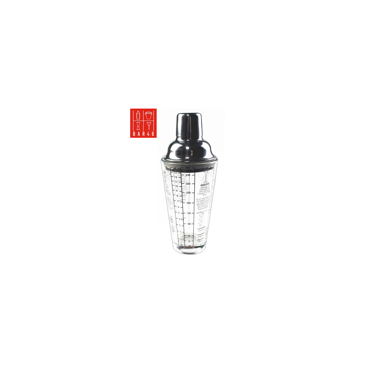 Glass Cocktail Shaker 400 ml – 3-Piece Leak-Proof Shaker Set | Bar46 Brand