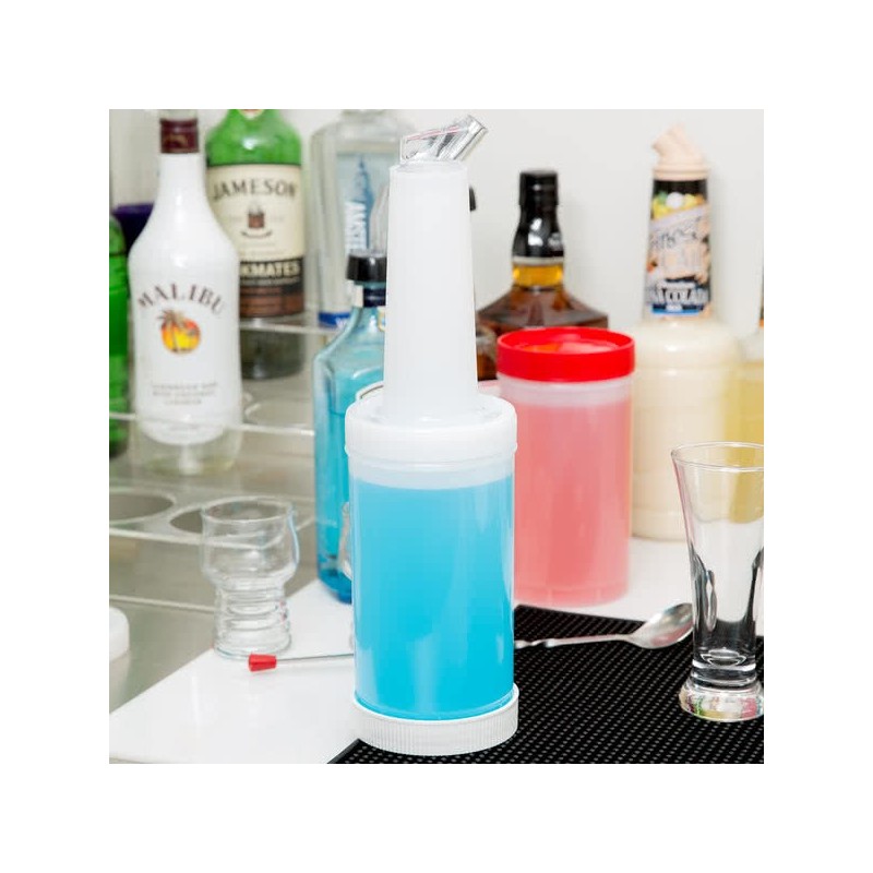 Store 'N Pour White Container with White Spout and Cap, (1Qt./1.1l)