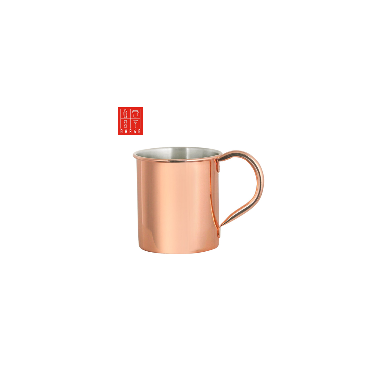 Copper Plated Moscow Mule Mug with Handle 14oz | Bar46 Brand