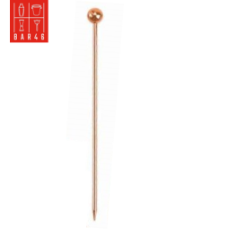 Copper-Plated Cocktail Pick with Ball Top | Bar46 Brand Reusable Garnish Tool