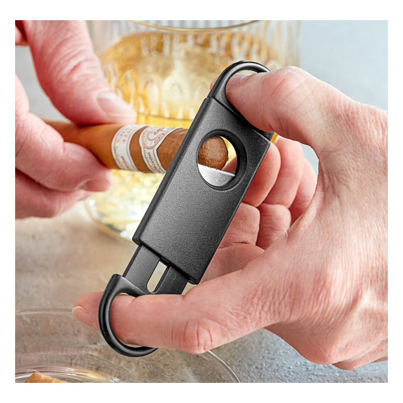 Black Double Blade Cigar Cutter – Manhattan Collection | Bar46 Brand