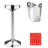 Set – Riviera Stand + Two Handle Ice Bucket (4.2 L, Stainless Steel)
