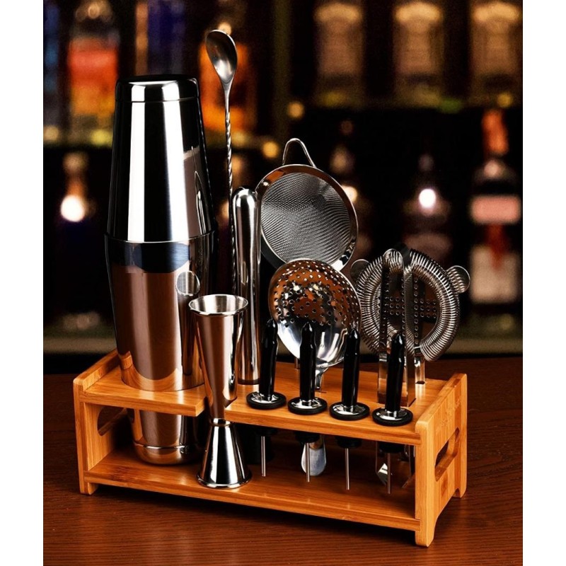 Wooden Cocktail Shaker & Bar Tool Holder  – Bar46 Brand