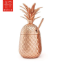 Copper Pineapple Cocktail Cup 900ml with Straw – Tropical Drinkware | Bar46 Brand